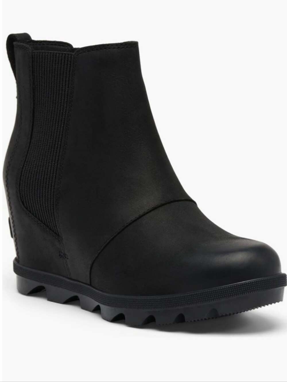 Sorel JOAN RHAPSODY  Black Wedge Chelsea  Booties WOMEN SIZE 7.5 NWOB